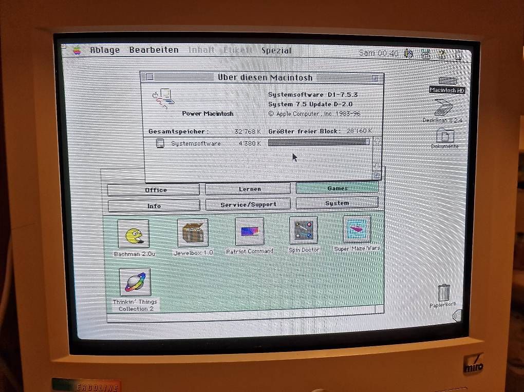 PC: Macintosh Performa 6320 mit miroD1786 T Originaltast.& -Maus – Usato da Arlesheim venduto da vivavitis 2