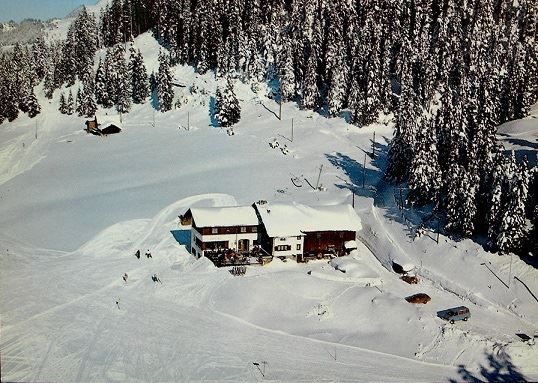 Cartes postales: LENZERHEIDE Flugaufnahme Crest' Ota, Auto – D'occasion à Jona par philajona