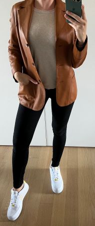 neuer Lammleder Blazer Christ cognac braun 38 Sakko Edel