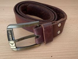 ARMANI Gürtel 110x4cm/NP80CHF Leder Braun