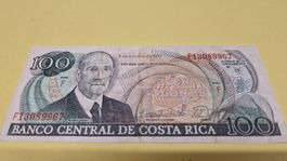 Costa Rica 100 Colones Banknote - Seltenes Sammlerstück!1990