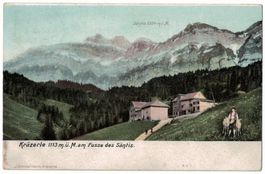 Kräzerle am Fusse des Säntis, gelaufen 1908