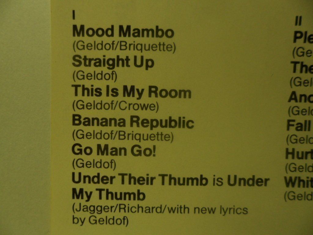 Musicassette: MONDO BONGO   THE BOOMTOWN RATS – Nuovo (secondo la descrizione) da Langnau i. E. venduto da gf2_29jt 1