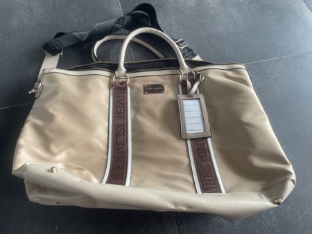 River Island Reisetasche Weekender Bag, Beige, Top Zustand!