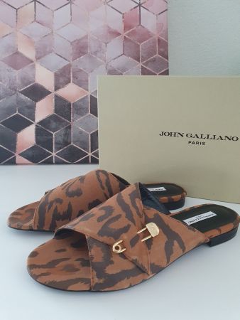 Schuhe John Galliano, Leder, Größe 40, braun