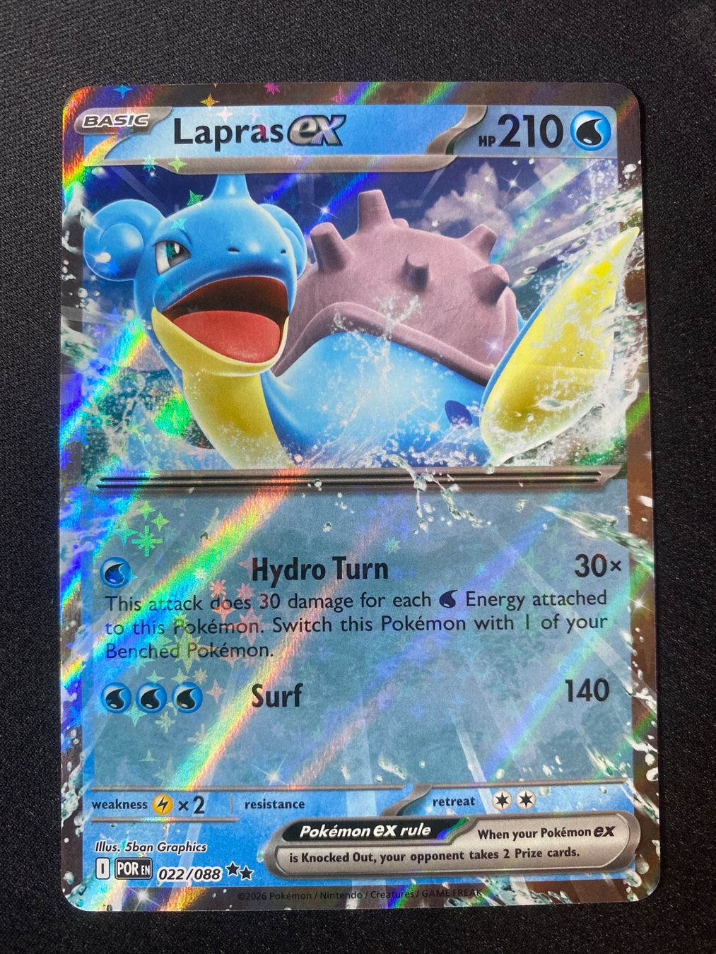 Pokémon Cartes à collectionner: Lapras ex 22 - Double Rare- Perfect Order - EN – Neuf (Voir description) à Hausen AG par Shrade