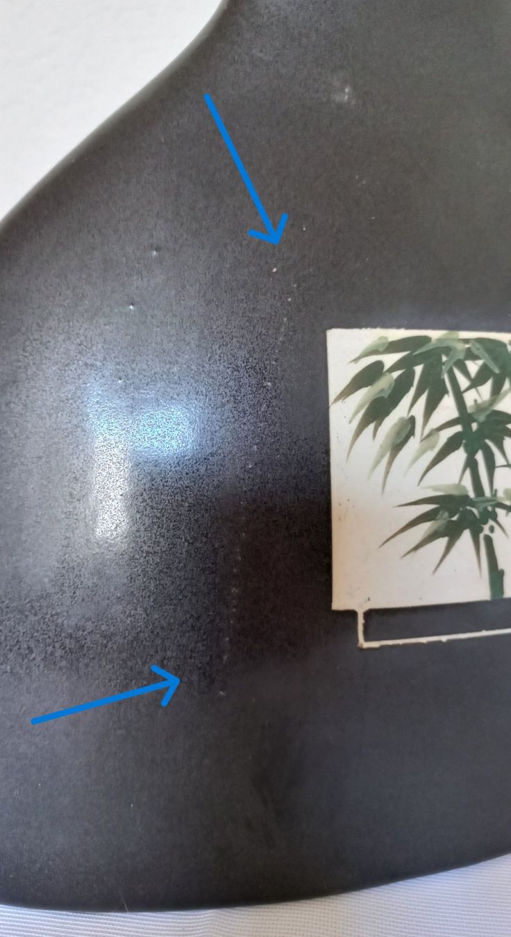 Vasi & Recipienti: Schwarze handbemalte Keramikvase, Thailand – Usato da Bévilard venduto da Orscha 5