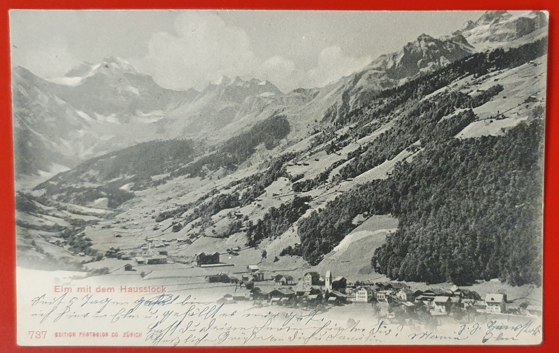 Cartoline postali: Elm 1905 - mit Hausstock – Usato da Kreuzlingen venduto da Rschweiz1
