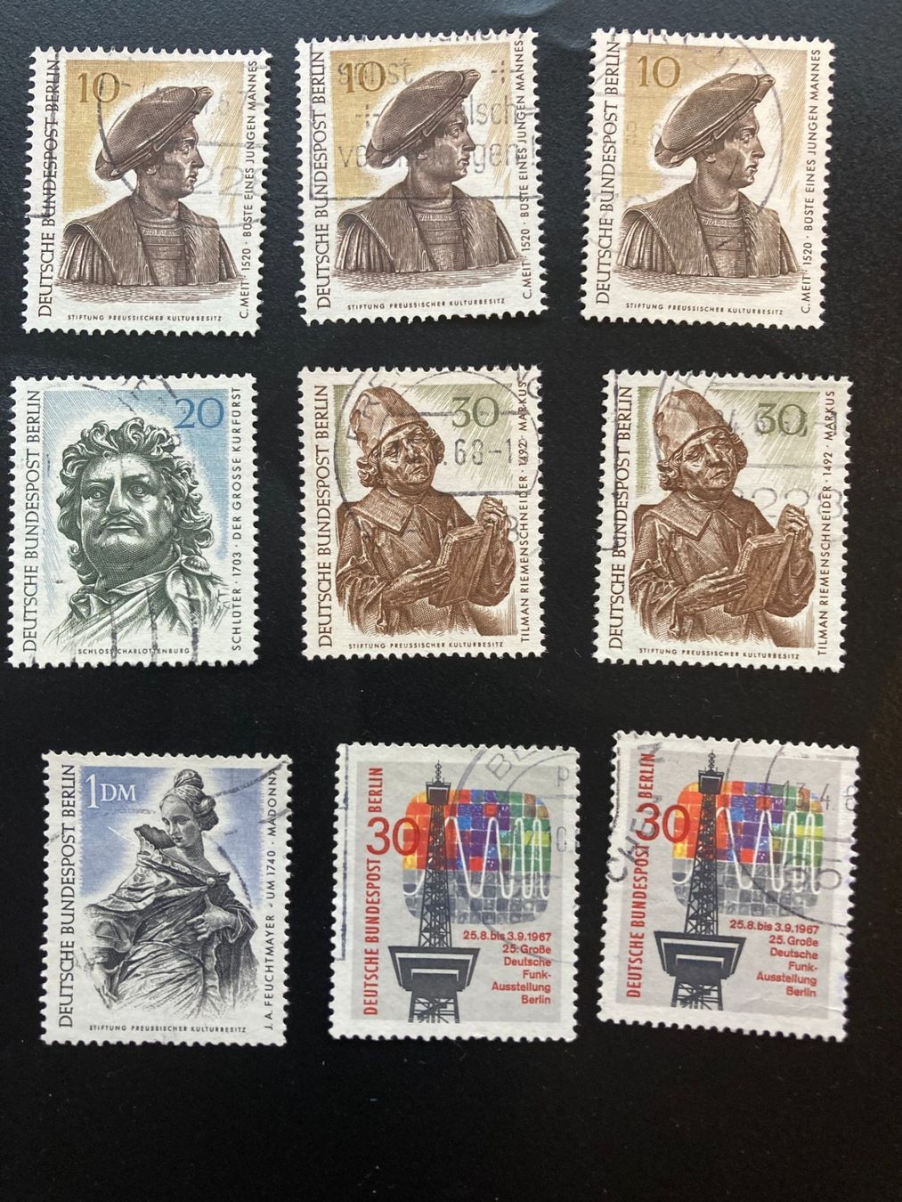 Alle Briefmarken: BRD Berlin 1967 Lot gestempelte Briefmarken – Gebraucht aus Winterthur von schnueps