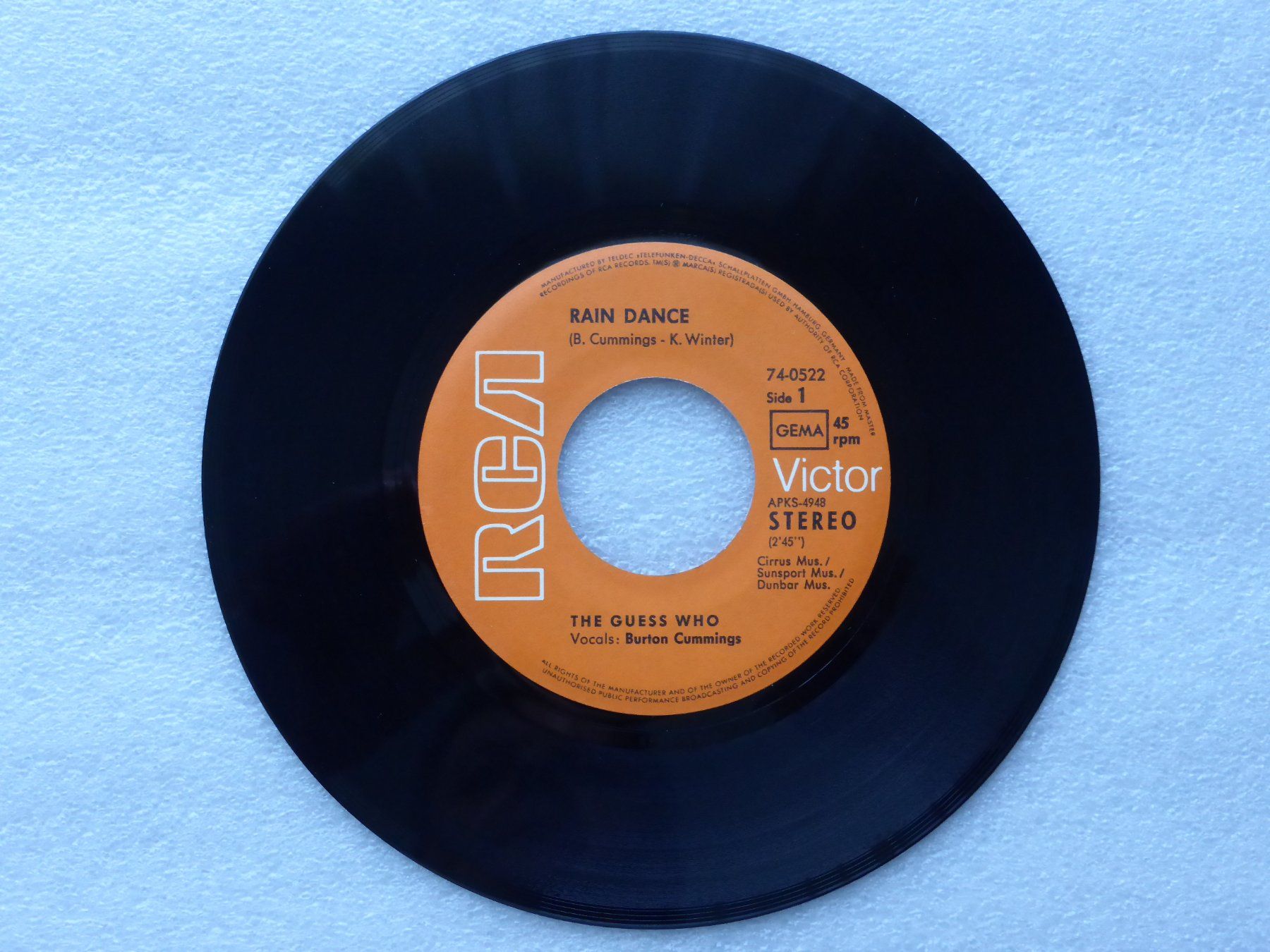 Dischi in vinile: Vinyl Single   THE GUESS WHO – Usato da Küssnacht am Rigi venduto da Mondkinder 1