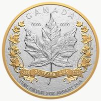5 Unze Silber 35 Jahre Maple Leaf 2023