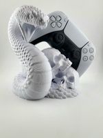 Controller Halterung Schlange Totenkopf weiss 3D Druck