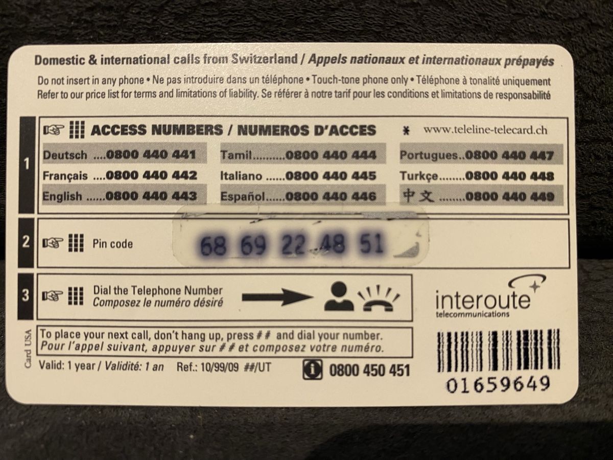 Cartes de téléphone: Teleline – D'occasion à Lausanne par babacard10 1