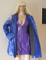 NEU blauer Lackmantel Regenmantel von Mainpol Gr. 44