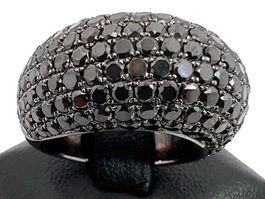 Black Diamonds 5.05ct Ring 18k Gold Grösse 52/53 *S1223