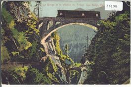 la Gorge et le Viaduct du Triege - Ligne Martigny-Chamonix