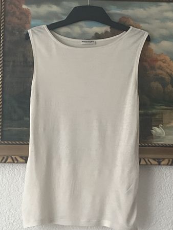Top aus Seide/Viskose,Frisch Gereinigt Gr.38, off-white, 
