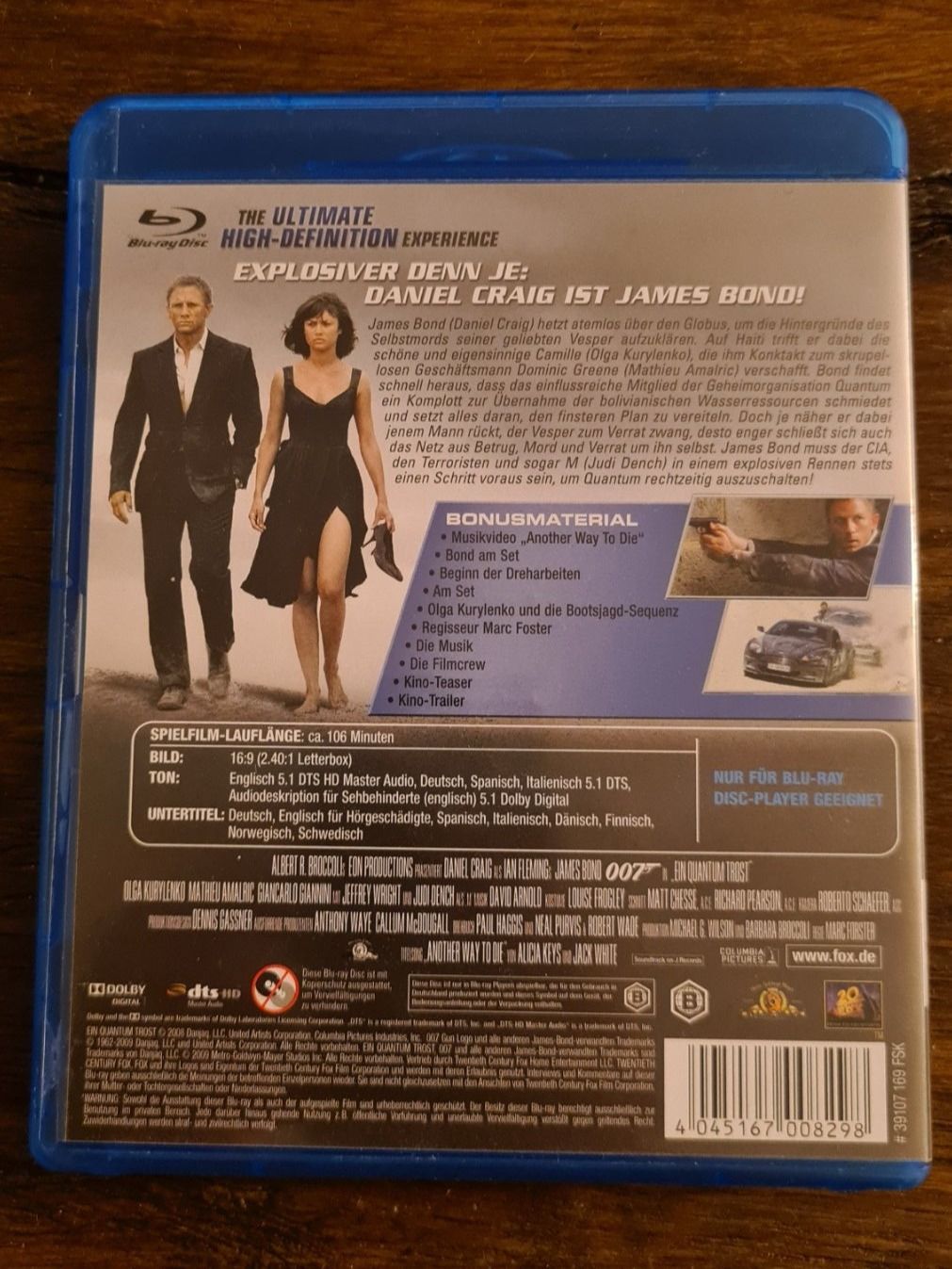 Tous les DVDs: James Bond Ein Quantum Trost – Neuf (Voir description) à Oberkirch LU par ThE_CoLLecTor666 1