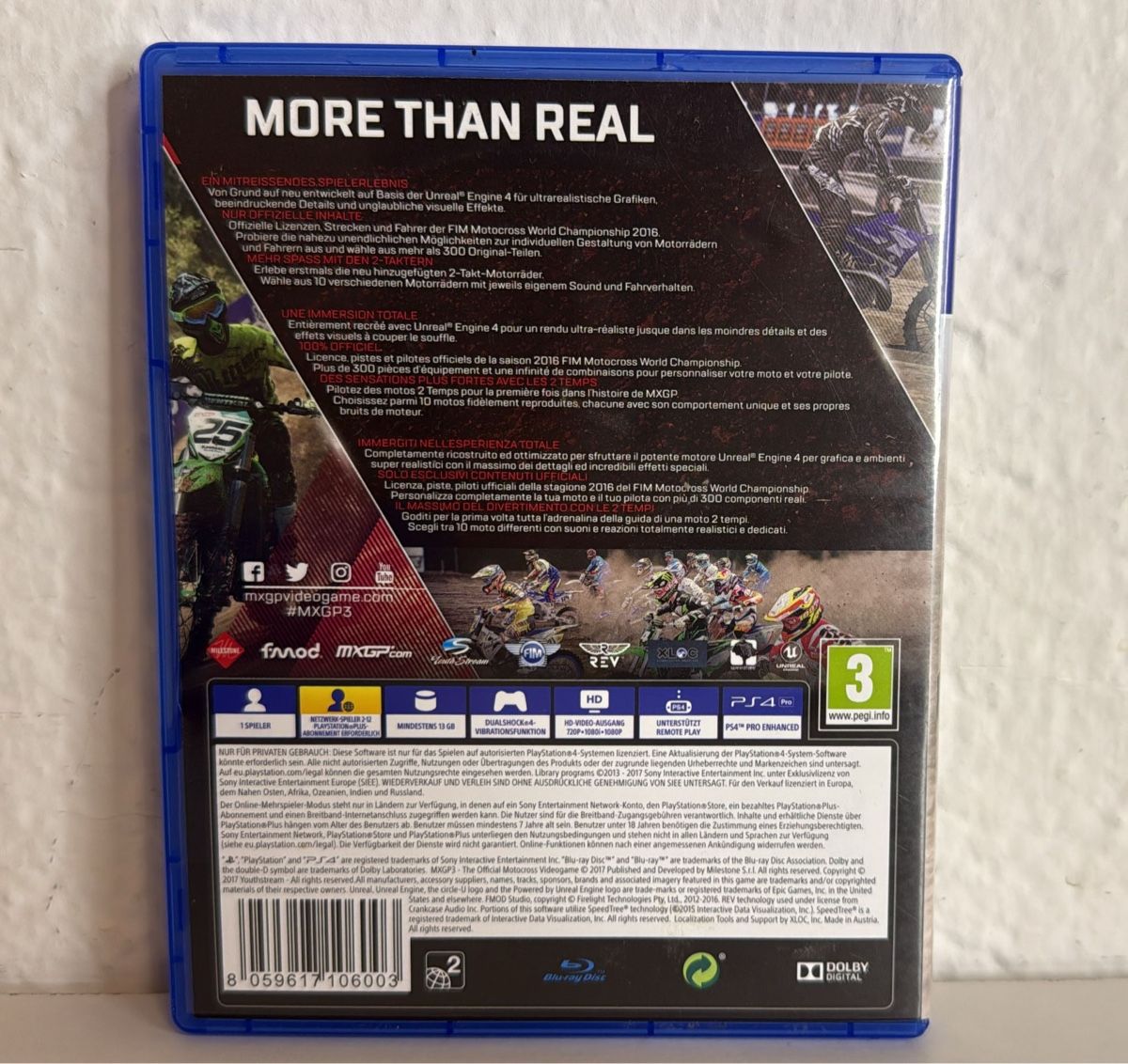 Sony Giochi: PS4/PS5 MXGP3 game disc and case – Usato da Ehrendingen venduto da bubulence 1