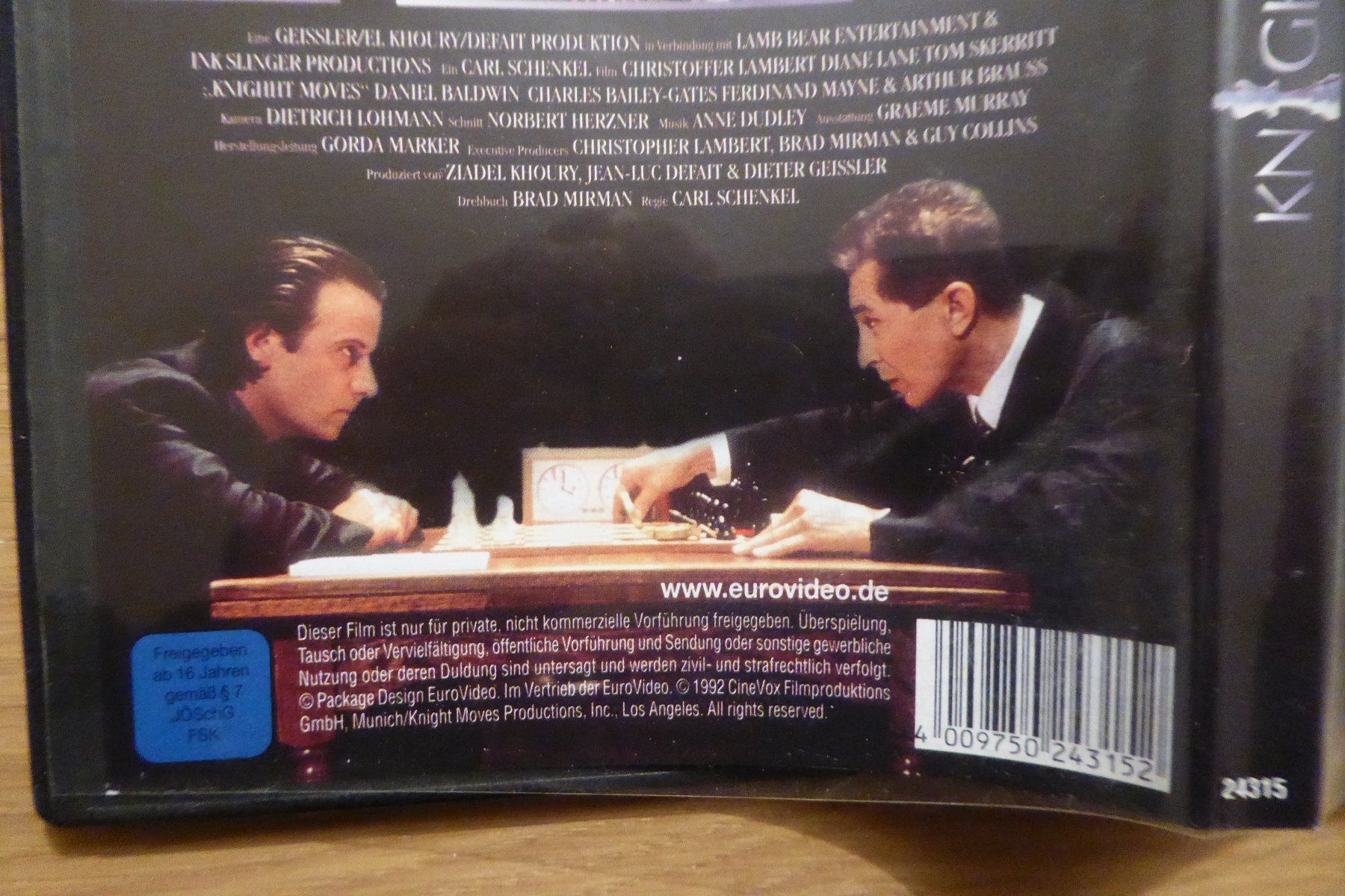 Tutti i DVDs: DVD Knight Moves Christopher Lambert – Usato da Allschwil venduto da Summelsarium 2