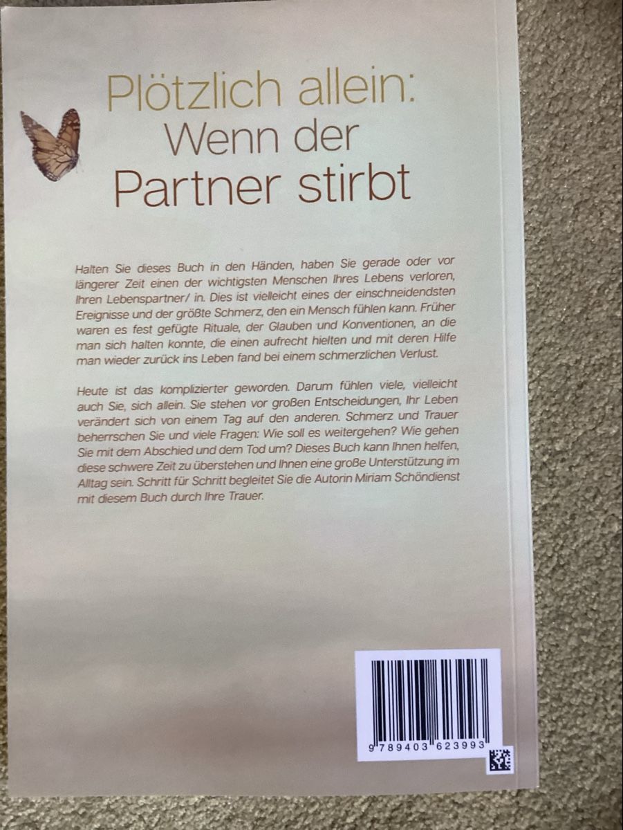 Libri: Buch Plötzlich allein : Wenn der Partner stirb – Usato da Reichenbach i. K. venduto da astra2010 1