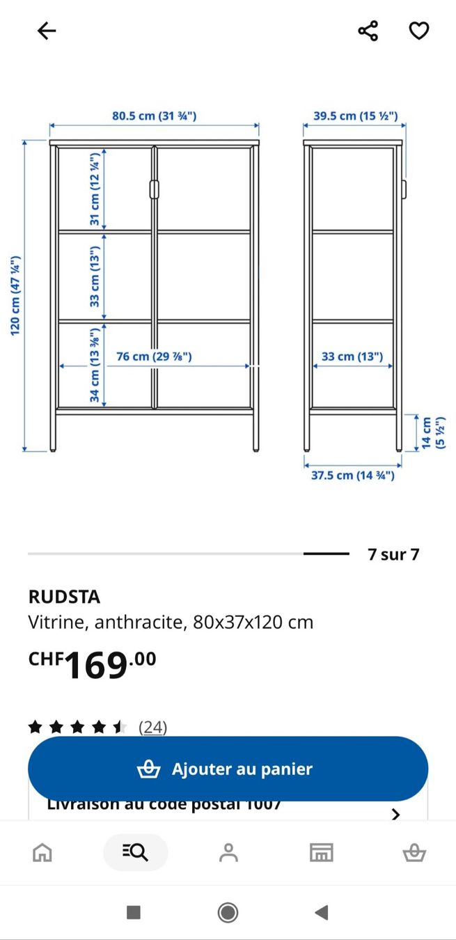 Ikea Vetrine: Meuble rudsta ikéa – Usato da Lausanne venduto da emm_5ml5 2