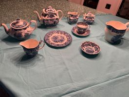 Antikes Englisches Wedgwood Tee Service RHOB & Woodland