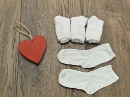 Kindersocken weiss kurz 5 Paar Baumwolle guter Zustand