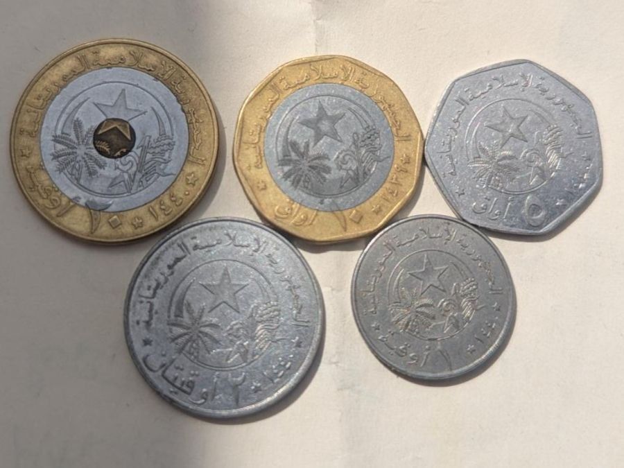 Toutes les monnaies: Mauritania circulating coins delivery begining of JULY – D'occasion à Porrentruy par jmbechir 1