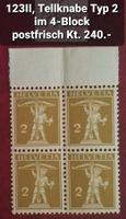 MA123) 123II Tellknabe Typ 2, im 4-Block postfrisch Kt 240.-
