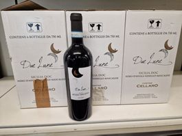 Due Lune Sicilia DOC Wein, Nero d'Avola, 18 Flaschen