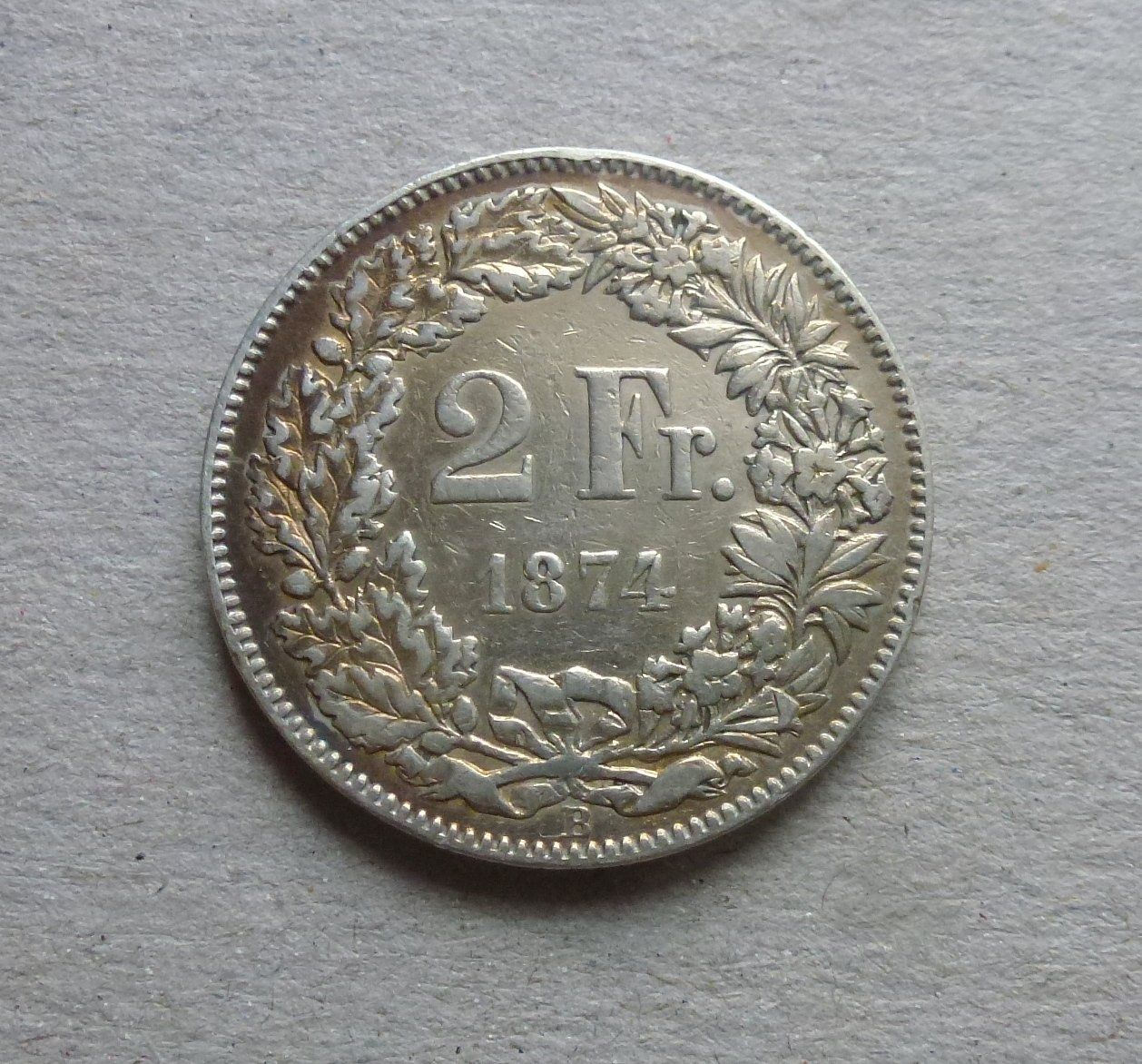 Tutti le monete: ++ 2.- Franken 1874, gute Erhaltungen – Usato da Walkringen venduto da Casablanca777