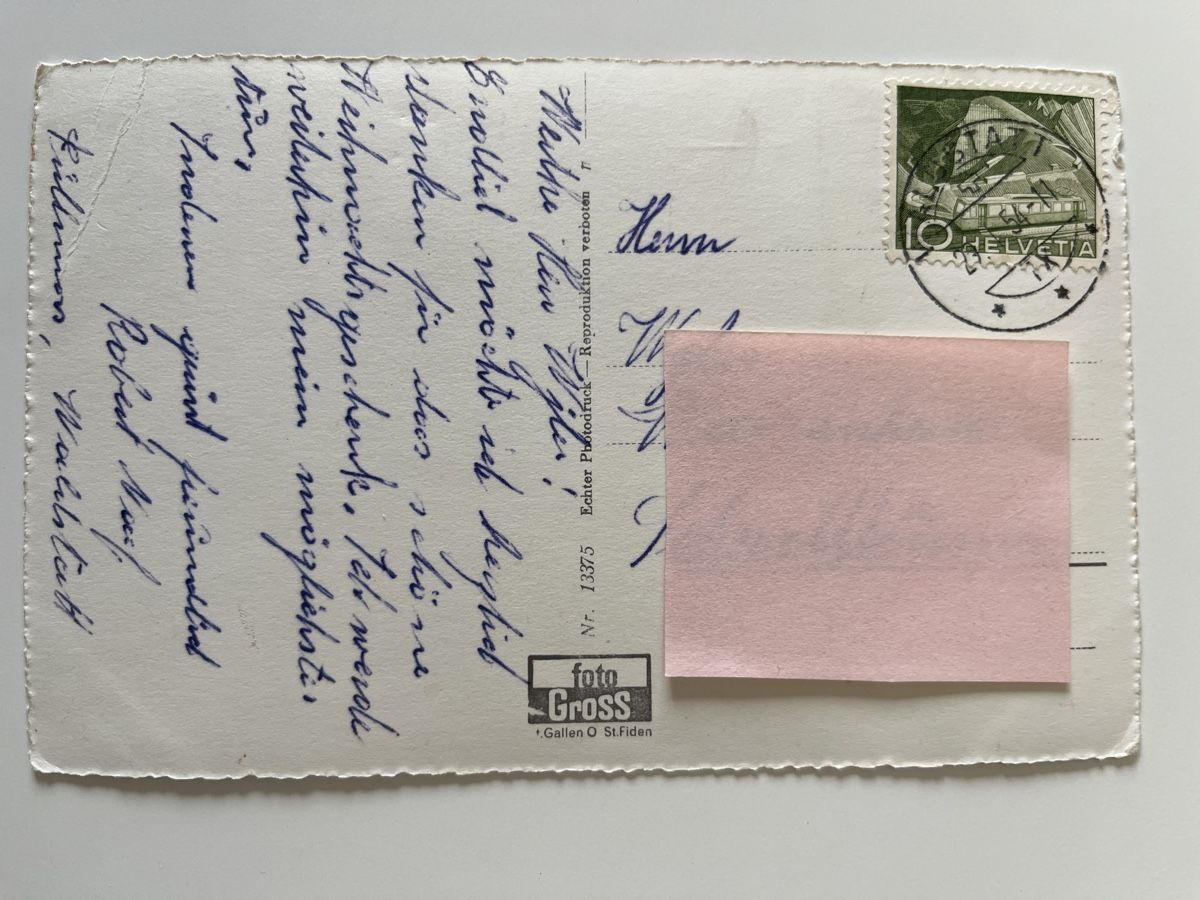 Cartoline postali: Waldstatt 1954, (App.)mit Säntis. – Usato da Uster venduto da Arrayo 1