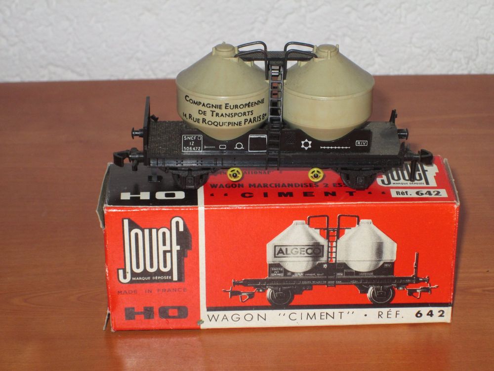 Jouef H0 1/87 - Coffret de 2 Wagons Trémies Céréalier UFAC - SNCF - HJ6281 - Modélisme