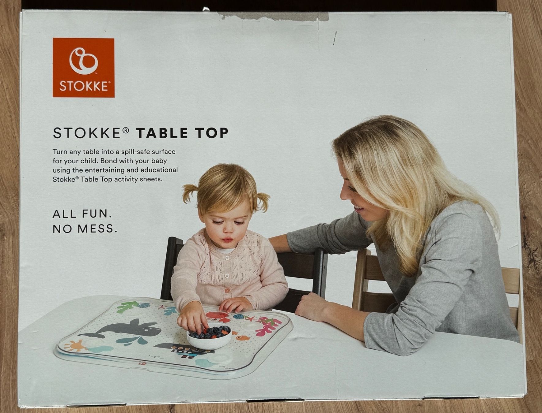 Set di tavolo e panche: Stokke Table Top mit auswechselbaren Sujet – Usato da Samedan venduto da Gischpel25 4