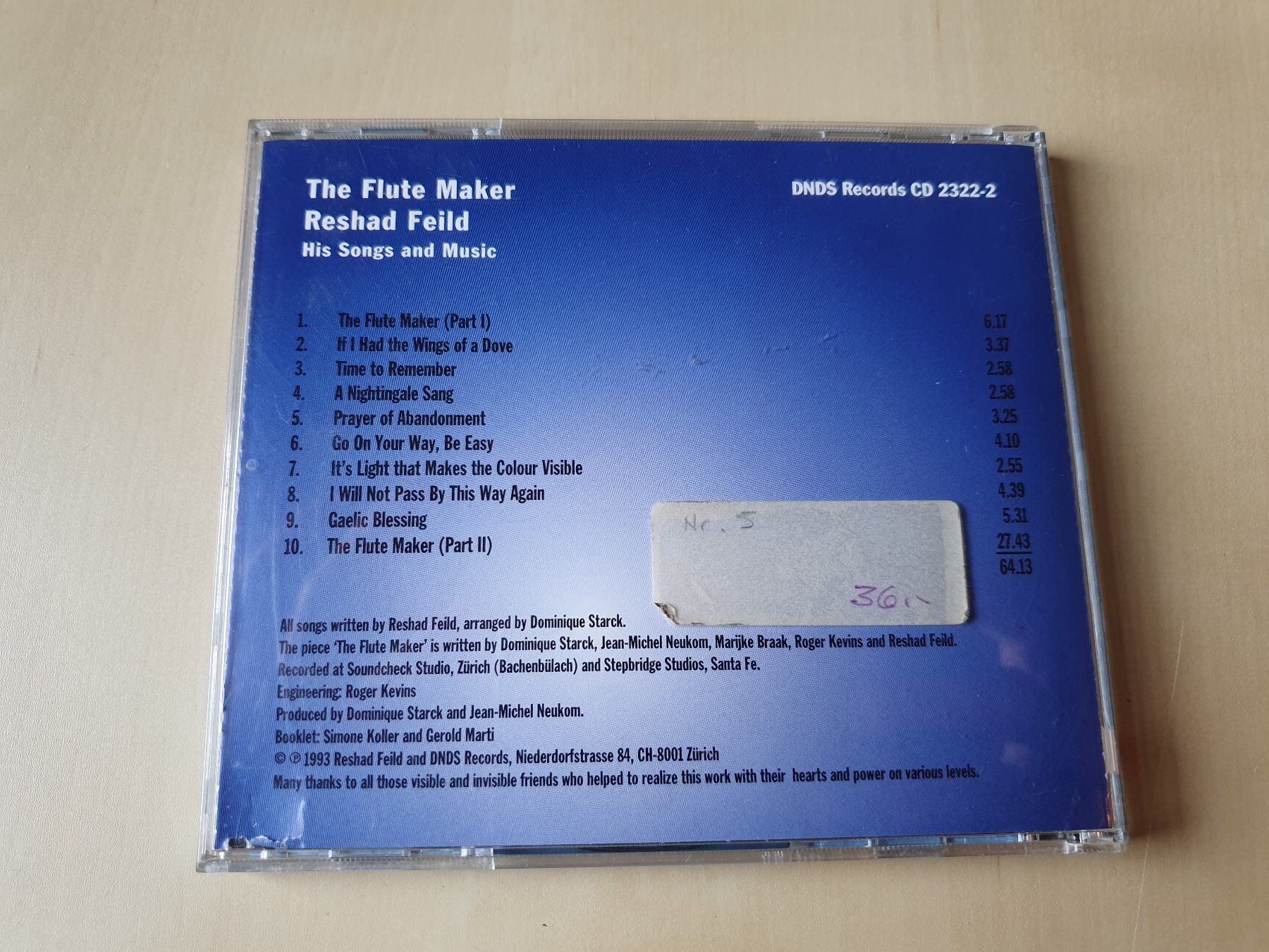 CD: Reshad Feild The Flute Maker – Usato da Stansstad venduto da collectorsshop 1