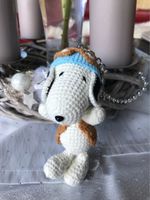 Handgefertigter Häkel-Hund als Schlüsselanhänger – Geschenki