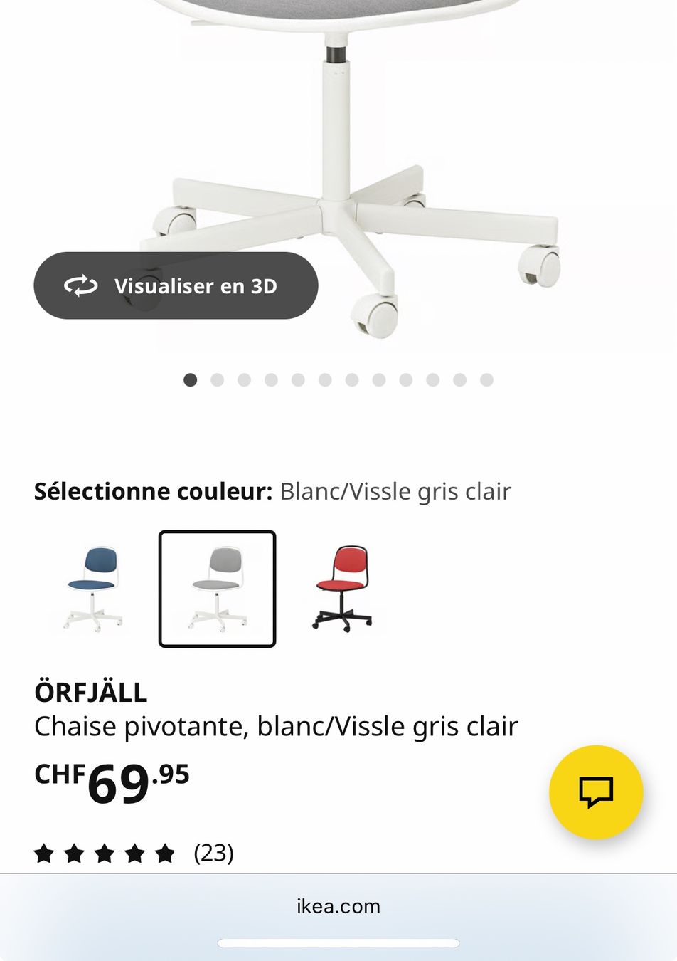 Ikea Sedie: Chaise pivotant – Usato da Lausanne venduto da cat_l9t5 1
