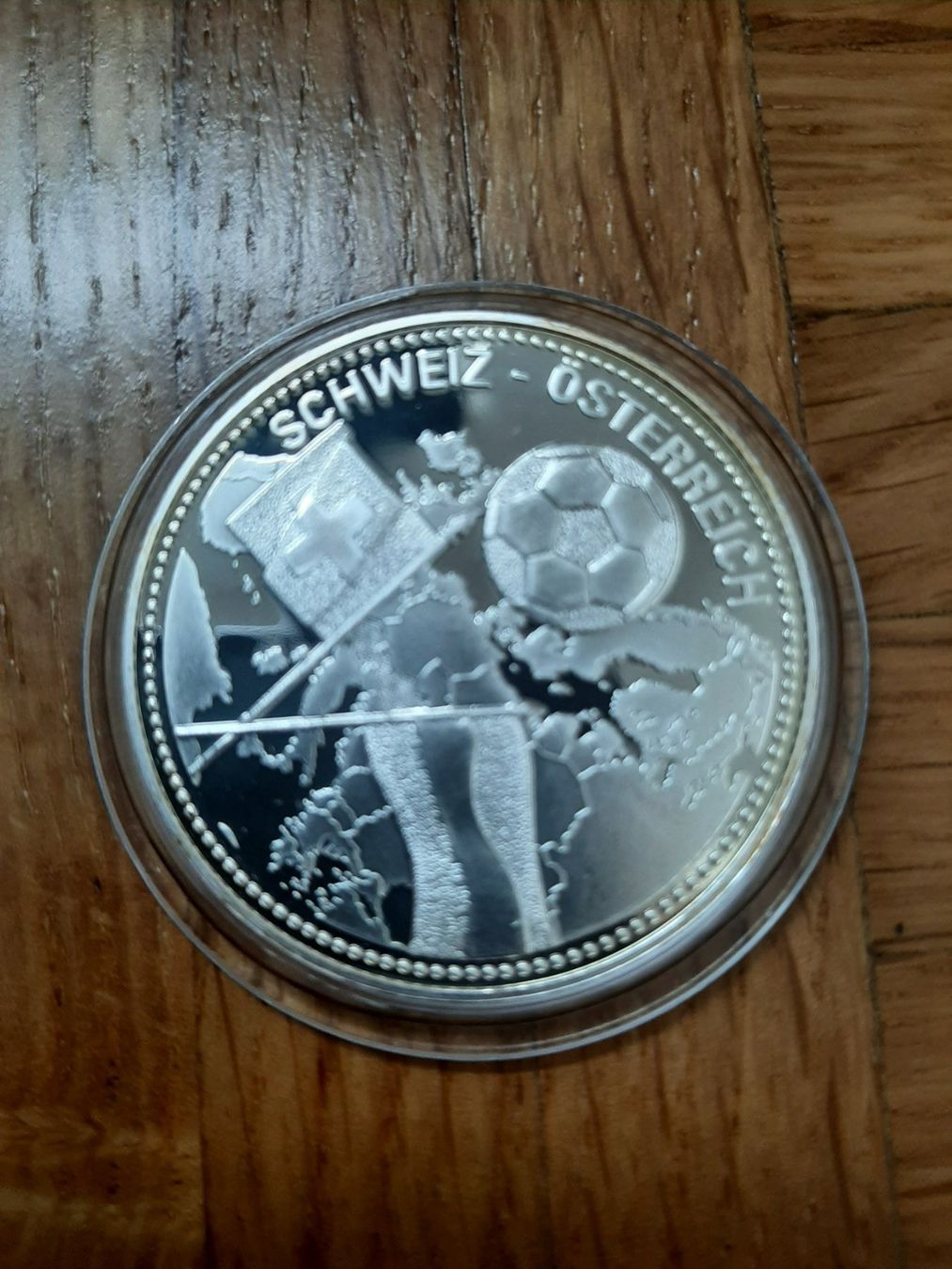 Medaglie: Medaille Austragungsorte Schweiz-Österreich 2008 versilbert – Nuovo (secondo la descrizione) da Bern venduto da maximus365 2