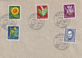 Pro Juventute 1961 Satzbrief Stempel BUBIKON ohne Adresse