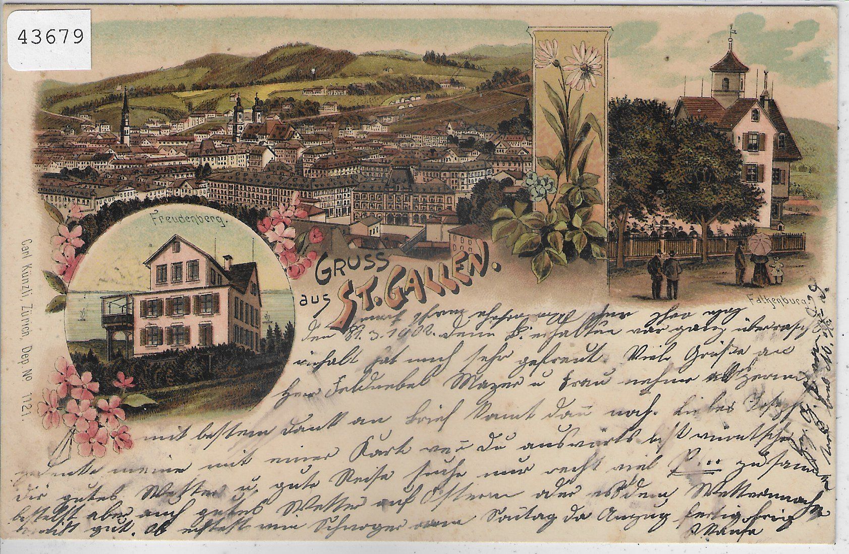 Cartoline postali: Gruss aus St. Gallen - Litho – Usato da Ettingen venduto da Kartenplanet