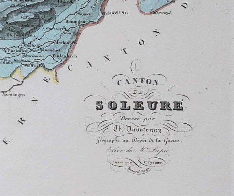 Cartes géographiques & atlas: Kantonskarte Solothurn – D'occasion à Rafz par booksell 1