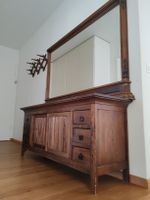 Holzkommode mit Spiegel dunkelbraun guter Zustand