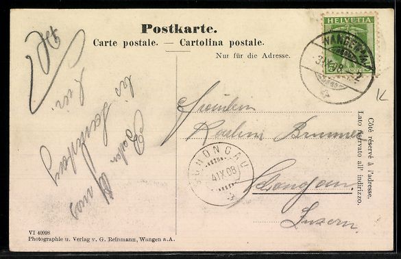 Cartoline postali: AK Wangen a. Aare, Aarebrücke – Usato da Berlin venduto da bartko-reher 1