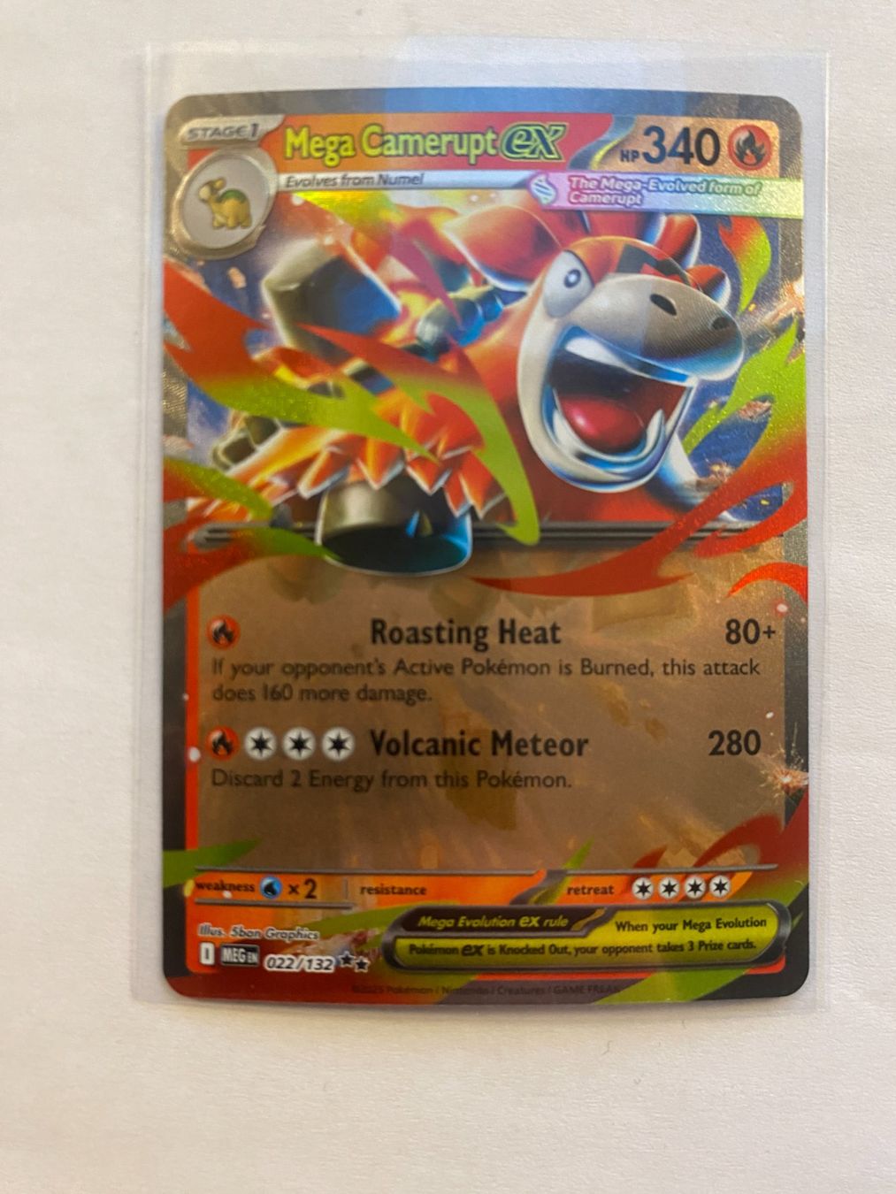Pokémon Carte collezionabili: Pokemon Mega Camerupt EX 022/132 Mega Evolution EN – Nuovo (secondo la descrizione) da Weingarten-Kalthäusern venduto da McGmavlo
