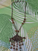 Collier Bohème Ambre & Bronze, Style Vintage