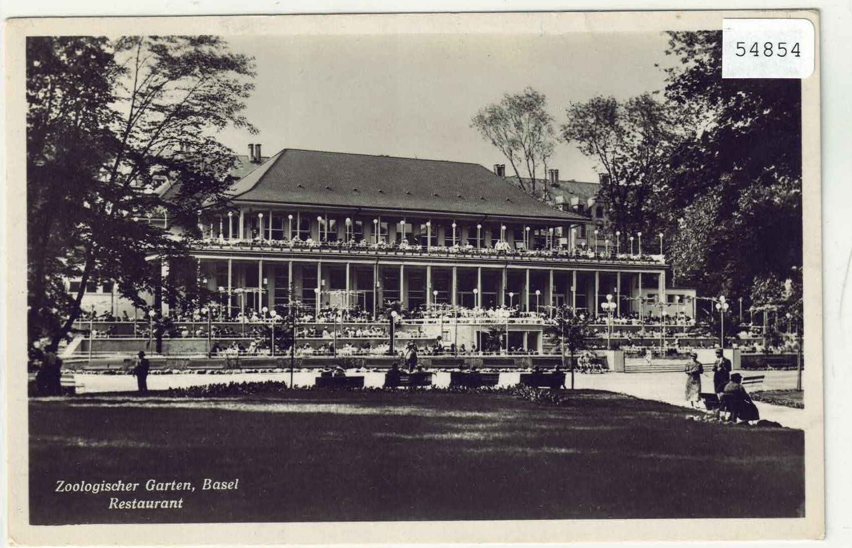 Cartoline postali: Basel - Zoologischer Garten, Restaurant – Usato da Ettingen venduto da Kartenplanet