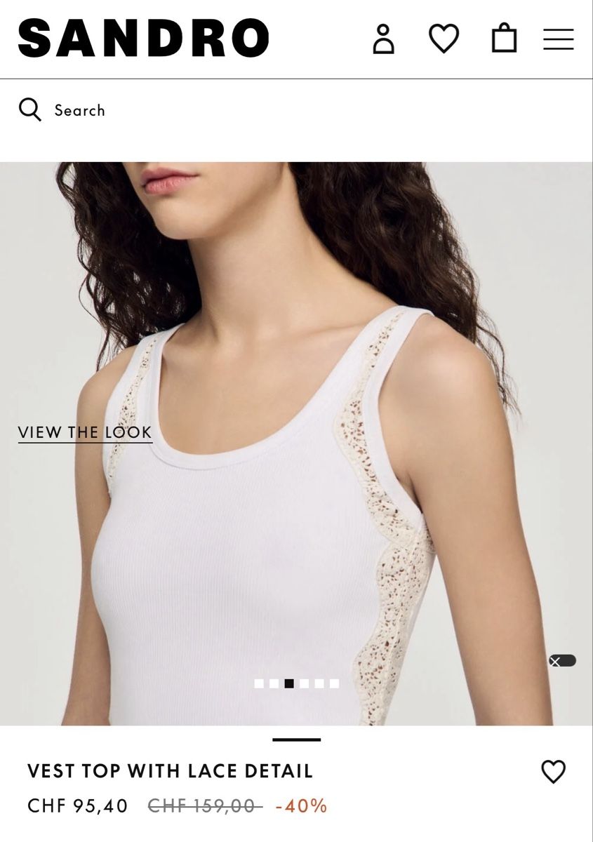 Sandro Tops: Sandro lace white top size 1 – Neuf avec emballage d'origine à Zürich par di_archive 5