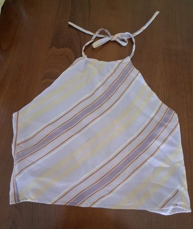 MNG Neckholder Top, gestreift, Pastellfarben, Sommer-Look