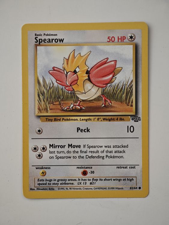 Pokémon Carte collezionabili: Carte Pokémon - Piafabec - Wizard - Edition de base - 199 – Usato da Lausanne venduto da Raffa_PokeShop